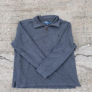 Ralph Lauren Charcoal Quarter-Zip Sweater